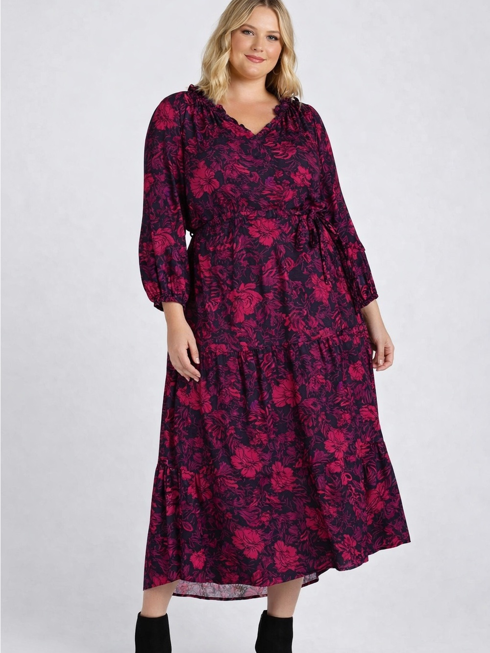 3X floral maxi dress - pioneer woman 3XL long sleeve women’s